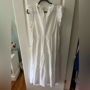 J. Crew, Size M, White Midi Dress